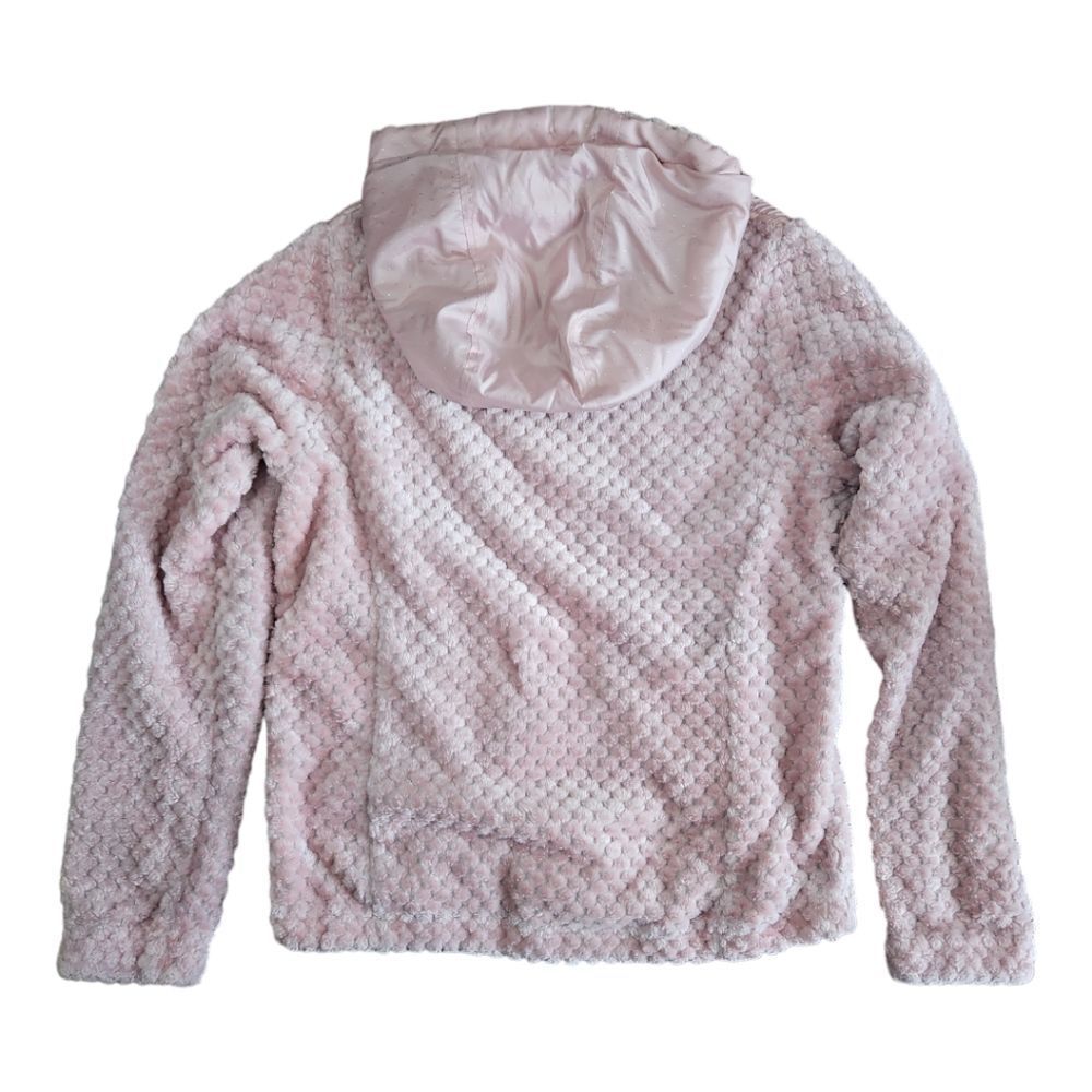 Girls Swiss Alps Light Pink Quilted Fleece Zip Up Jacket Size L 12 - Picture 2 of 5